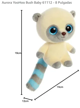 Aurora YooHoo Bush Baby 8 Peluche color crema