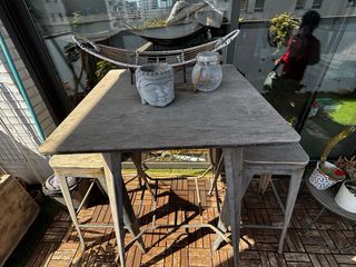 Conjunto Terraza Mesa Alta y 2 Taburetes