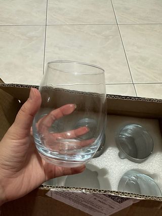 Set 6 Bicchieri Vetro Trasparente