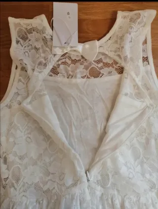 Abito da cerimonia bambina pizzo bianco