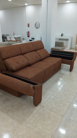 Sofá 3 plazas asientos deslizables