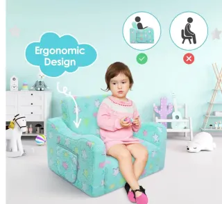 Divano letto pieghevole per bambini con cuscino a stella