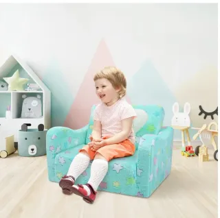 Divano letto pieghevole per bambini con cuscino a stella