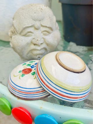 Ceramica dipinta a mano italiana antica