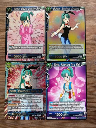 4 Cartas Dragon Ball Z Bulma