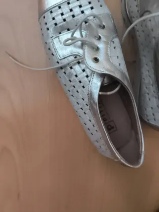 Zapatos Pitillos Plateados