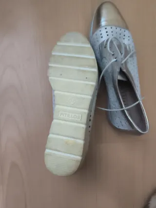 Zapatos Pitillos Plateados