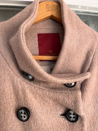 Abrigo largo clásico de paño de mujer