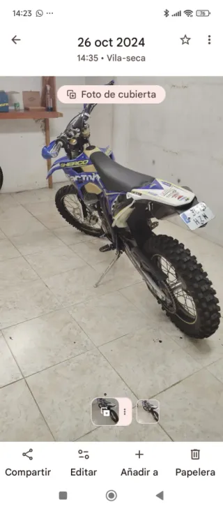 Sherco Factory Enduro Moto Azul y Blanca