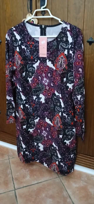 Vestido estampado paisley talla M