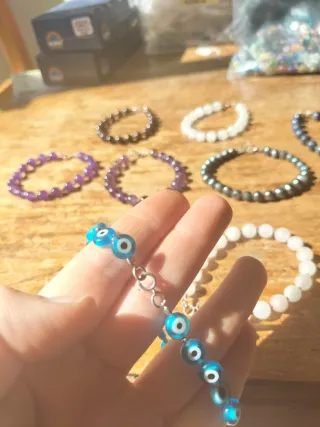 Pulsera Piedra Natural Cierre Plata