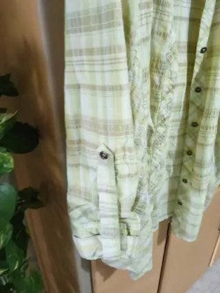 Camicia donna a quadri MAS verde e bianca