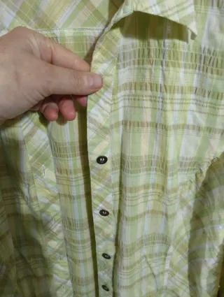 Camicia donna a quadri MAS verde e bianca