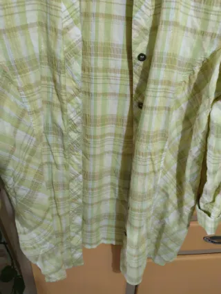 Camicia donna a quadri MAS verde e bianca