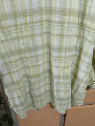 Camicia donna a quadri MAS verde e bianca