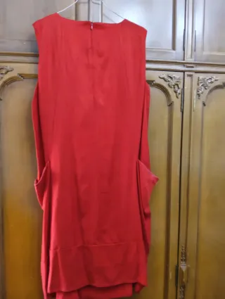 Vestido rojo Cortefiel talla L usado 1 vez, ancho