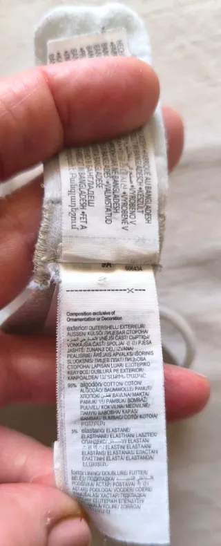 Sujetador women'secret gris encaje, algodón