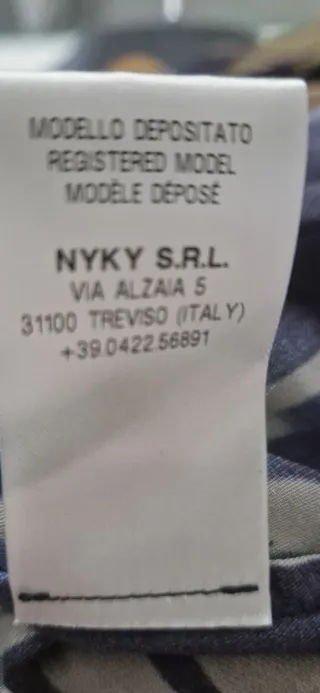 Vestito originale Momoni fantasia blu e marrone