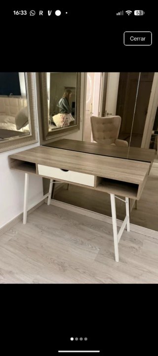 Escritorio con cajonera 110x48x76 cm