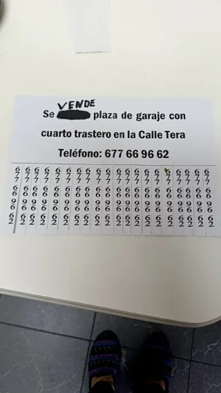 Cochera con trastero muy fácil acceso