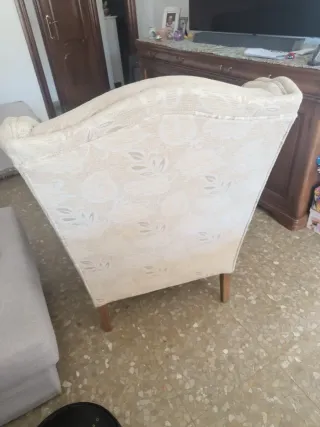 Sillón orejero tela estampado