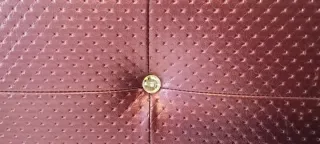 Cabecero para cama 150. Polipiel morado con botone