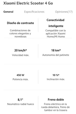 Patinete Eléctrico Xiaomi