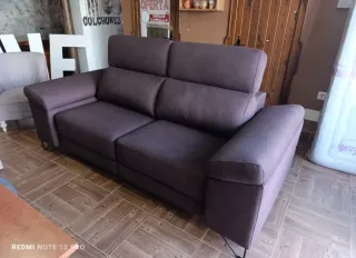 Sofá 3plazas marrón