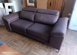 Sofá 3plazas marrón