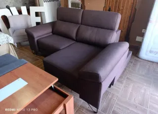 Sofá 3plazas marrón