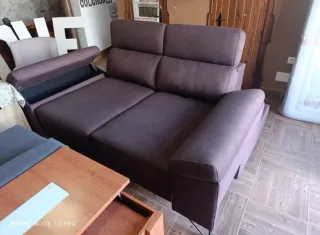 Sofá 3plazas marrón