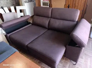 Sofá 3plazas marrón