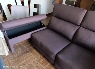 Sofá 3plazas marrón