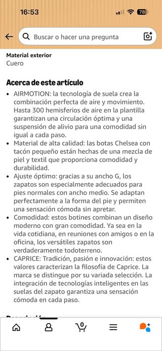 Botines Caprice Mujer Marrón