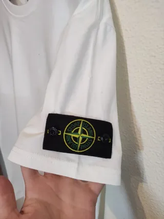 Camiseta Stone Island Blanca Talla S.