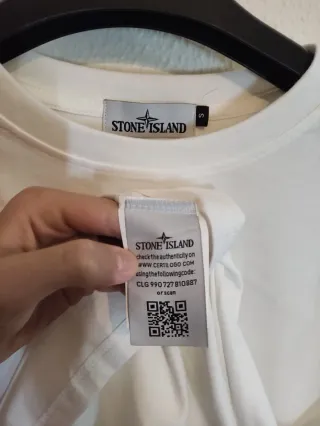 Camiseta Stone Island Blanca Talla S.