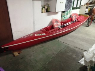 Canoa rigida 2 posti rossa