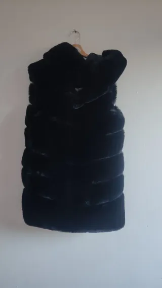 Gilet Pelliccia Sintetica Nero
