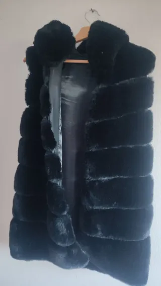 Gilet Pelliccia Sintetica Nero