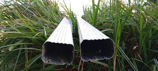 2 Canalones aluminio 2,75m y 2 curvas