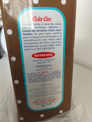 Bote lata Colacao cafe antiguo vintage