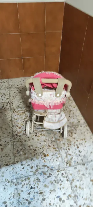 Carrito gemelar para muñecas