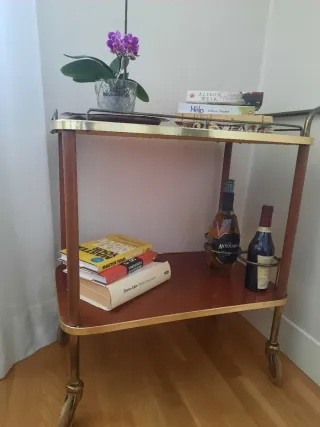 Carrito camarera vintage madera y metal