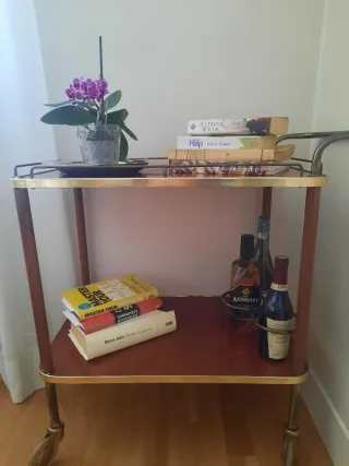 Carrito camarera vintage madera y metal