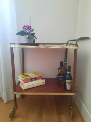 Carrito camarera vintage madera y metal