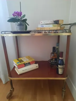 Carrito camarera vintage madera y metal