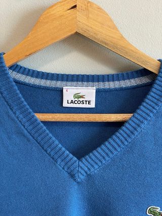 Jersey Lacoste V-Neck Azul Talla M