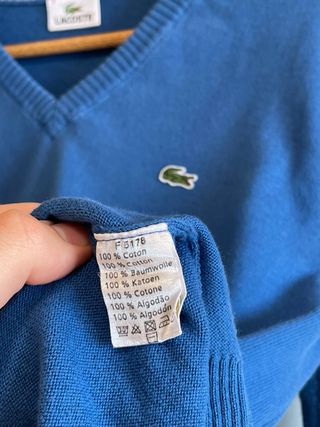 Jersey Lacoste V-Neck Azul Talla M