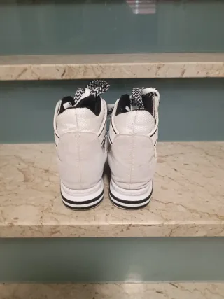 Sneakers donna platform bianche e nere - Taglia 37