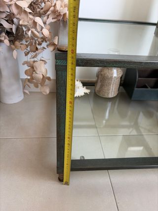 2 Tavolini in vetro e metallo